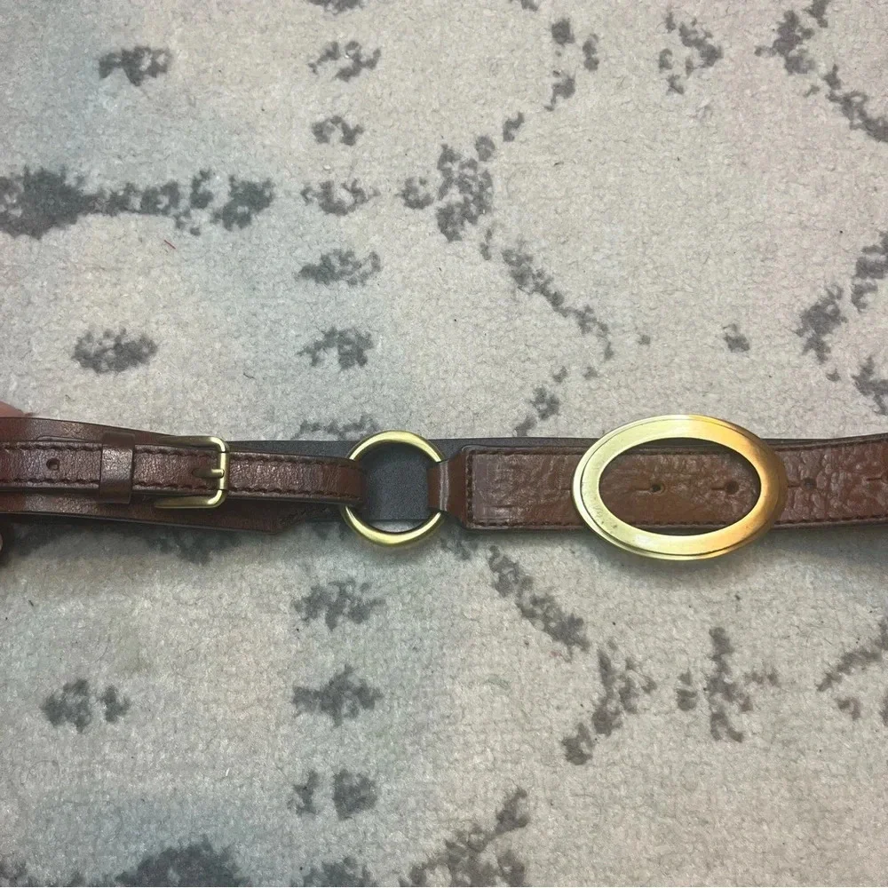 JACOB XL Boho Genuine Leather Warm Brown Copper Hardware Quality Belt